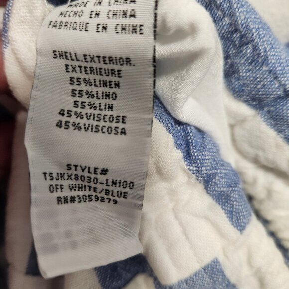 Thread & Supply Nautical Beach Nantucket Linen Blend Hoodie Medium - Picture 5 of 8